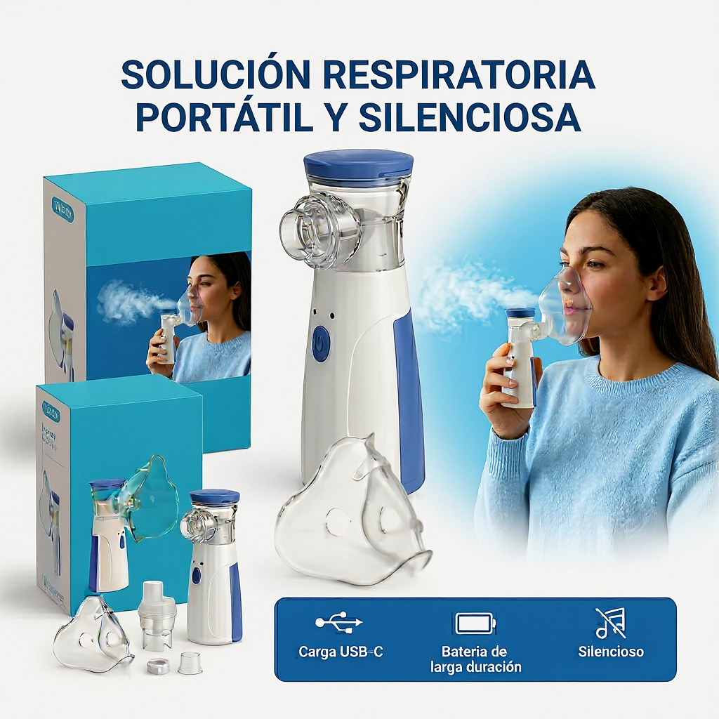 Solución respiratoria portátil y silenciosa